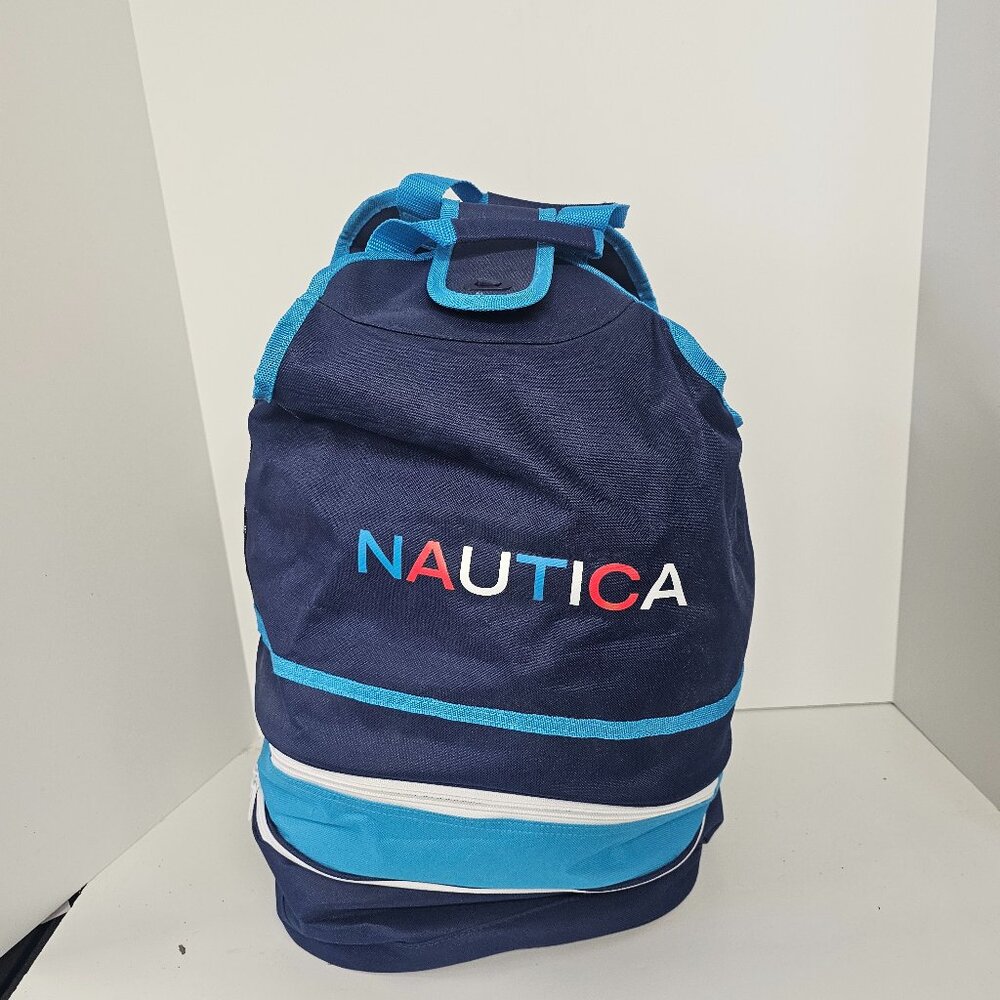 Nautica Beach Cooler Bag Mesh Vacation Pool Concert Festival Blue